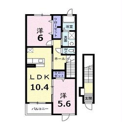 エレガンシア新郷Ⅱの物件間取画像